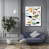 Painting by numbers fishing net